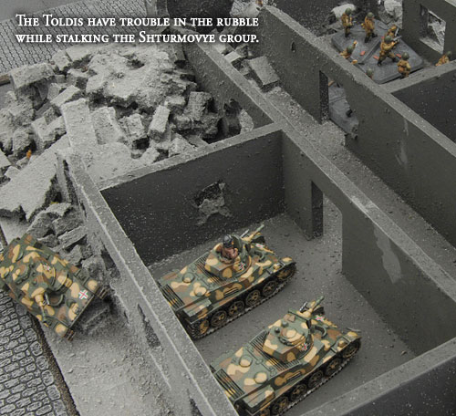 Toldis in rubble