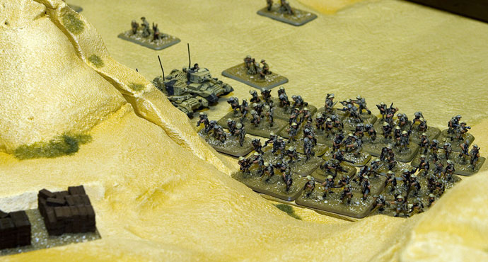 The British Limited Force advances to their objective