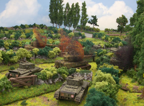 7th Armoured Cromwells take on Tigers