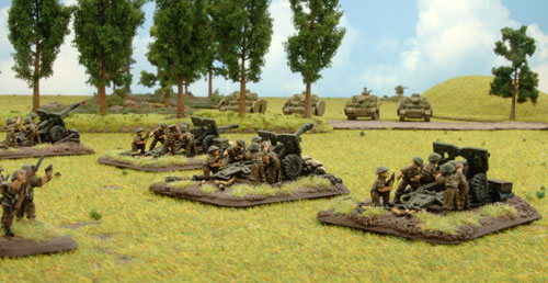 2nd Panzer Platoon advances on the British artillery