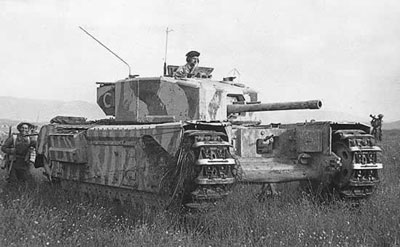 Churchill III tank in Tunisia