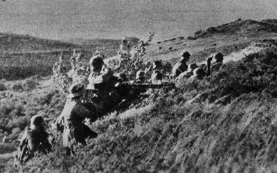 Germans defend a hill position