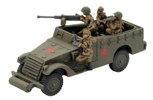 Mounted Razvedki Crew (SU748) in a M3A1 armoured transporter