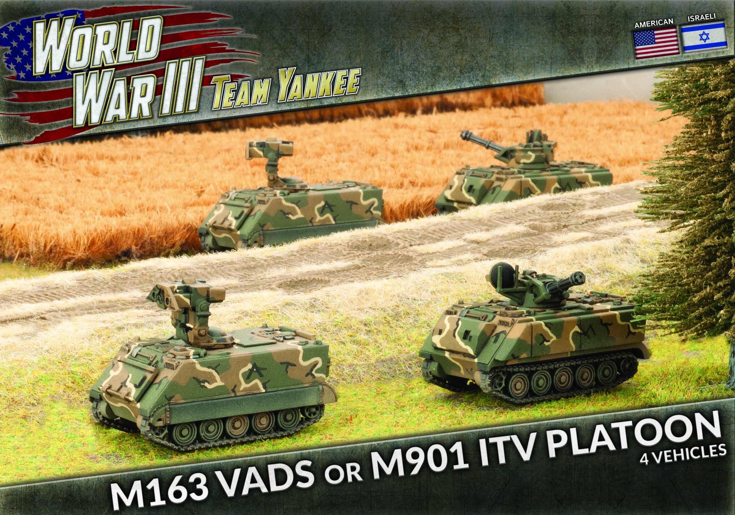 1//100 15mm FREE SHIPPING Flames Of War USA M901 ITV Improved TOW Vehicle