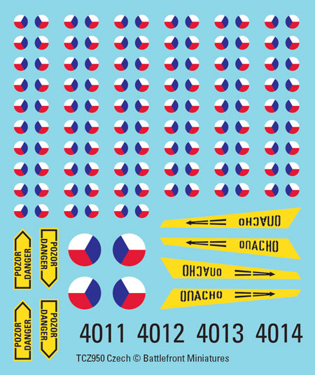 Czechoslovakian Decals  (TWP950)