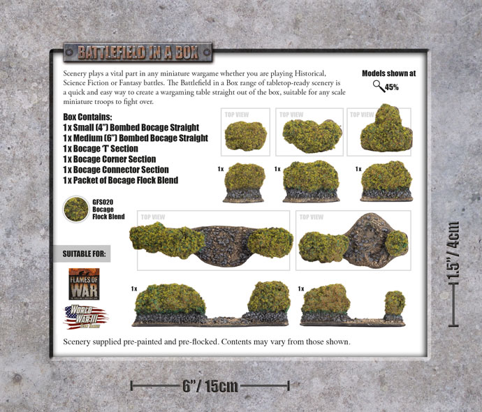 68 pieces of 15mm ww2 Bocage suitable for flames of war