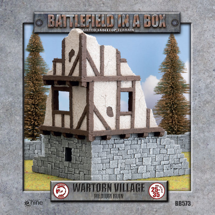 Battlefield in a Box: Wartorn Village - Medium Ruin (BB573)