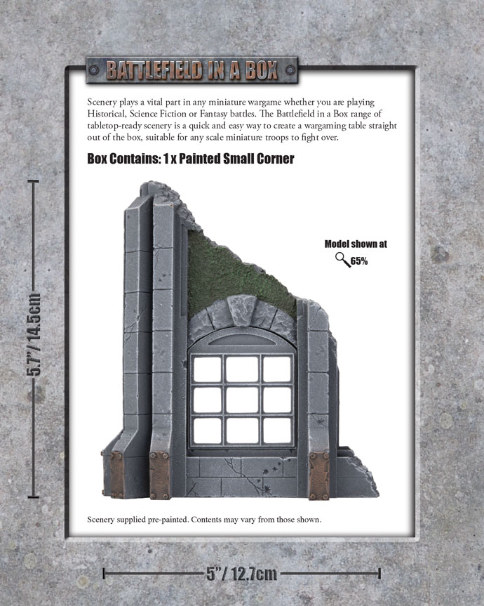 Battlefield in a Box: Battlefield in a Box: Gothic Industrial Small Corner (BB597) 