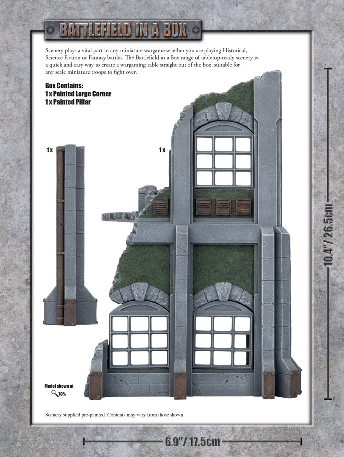 Battlefield in a Box: Battlefield in a Box: Gothic Industrial Large Corner (BB599) 