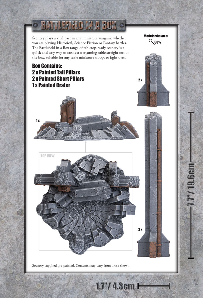 Battlefield in a Box: Battlefield in a Box: Gothic Industrial Pillars (BB600) 
