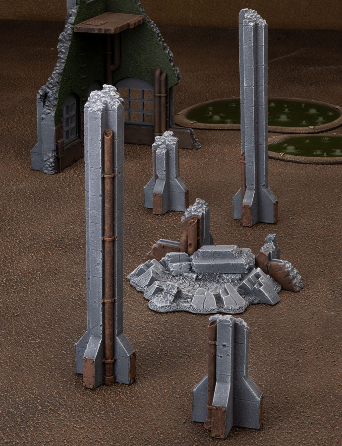 Battlefield in a Box: Battlefield in a Box: Gothic Industrial Pillars (BB600) 