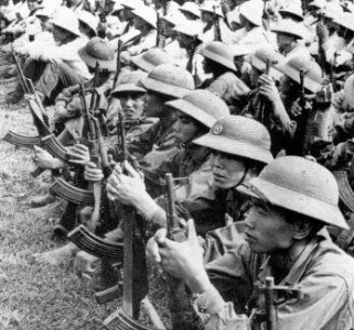 PAVN soldiers armed with the AK-47