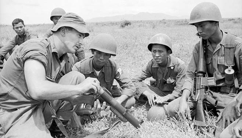 ARVN troops recevie training on using the M79 grenade launcher