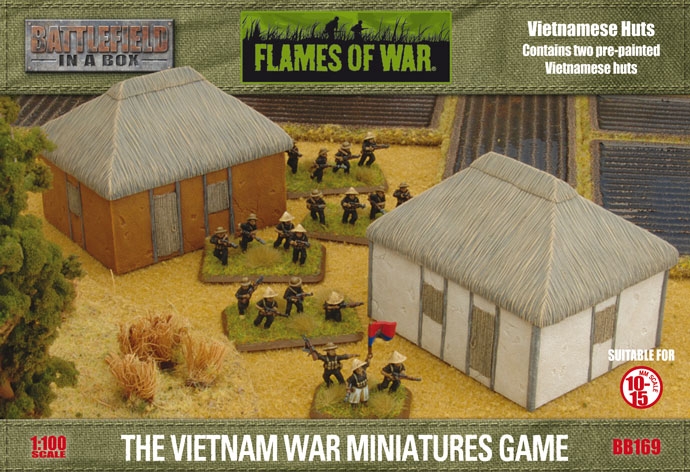 FLAMES OF WAR SENT 1ST CLASS Vietnamese Huts BB169 VIETNAM 