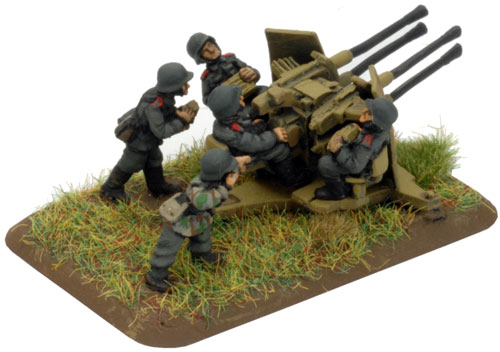 2cm Quad FlaK Gun & Crew (GE535)