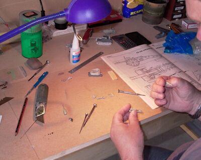 Evan's work area