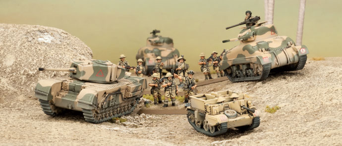British Shermans In The Desert