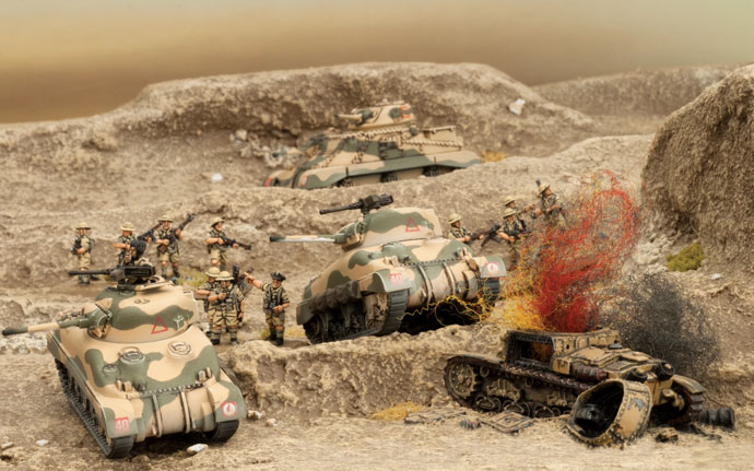 British Shermans In The Desert
