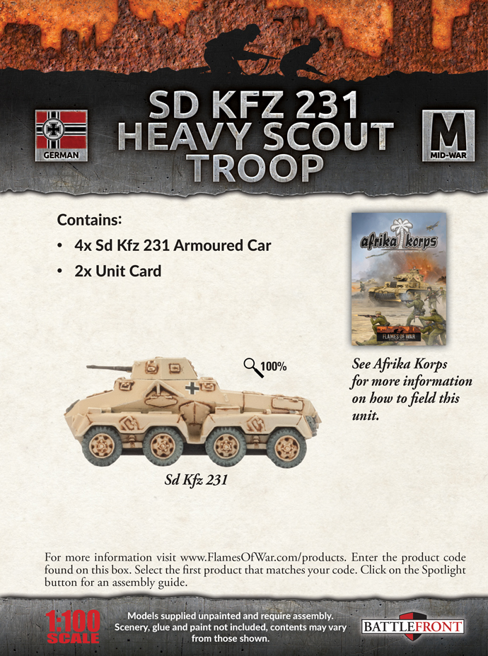 Sd Kfz 231 Heavy Scout Troop (GBX100)
