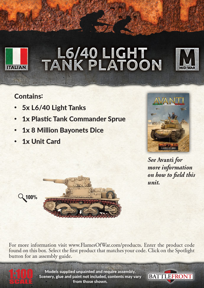 L6/40 Light Tank Platoon (IBX17)